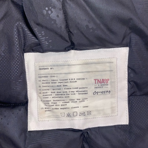 Xs black tna winter coat with hood - Picture 3 of 10